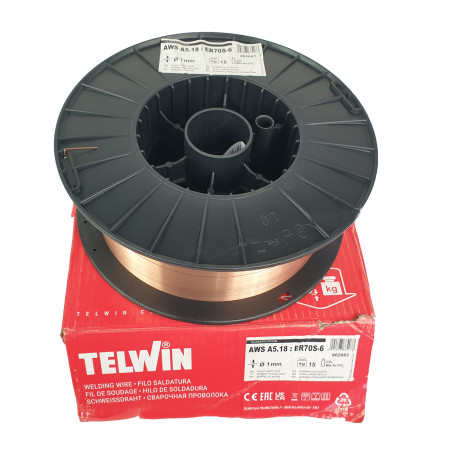 Hilo tubular sin gas 0.8 para soldar bobina Telwin 3 Kg